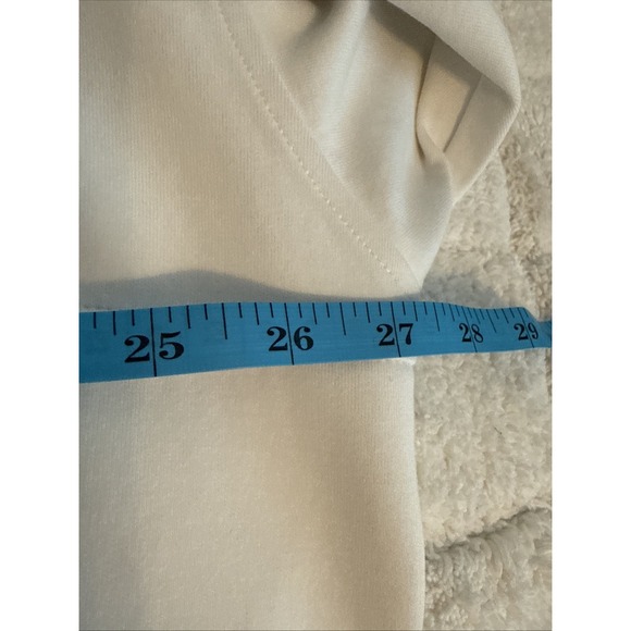 Old Navy Womens XL White Fleece Sweatshirt Athleisure Sporty Casual Cozy Basic - Picture 7 of 11